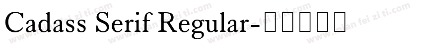 Cadass Serif Regular字体转换